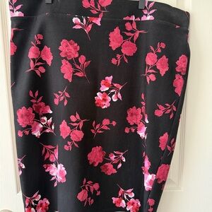 Torrid Floral Black and Pink Women's Skirt